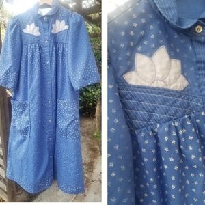 Vintage 80s 90s Housedress S M